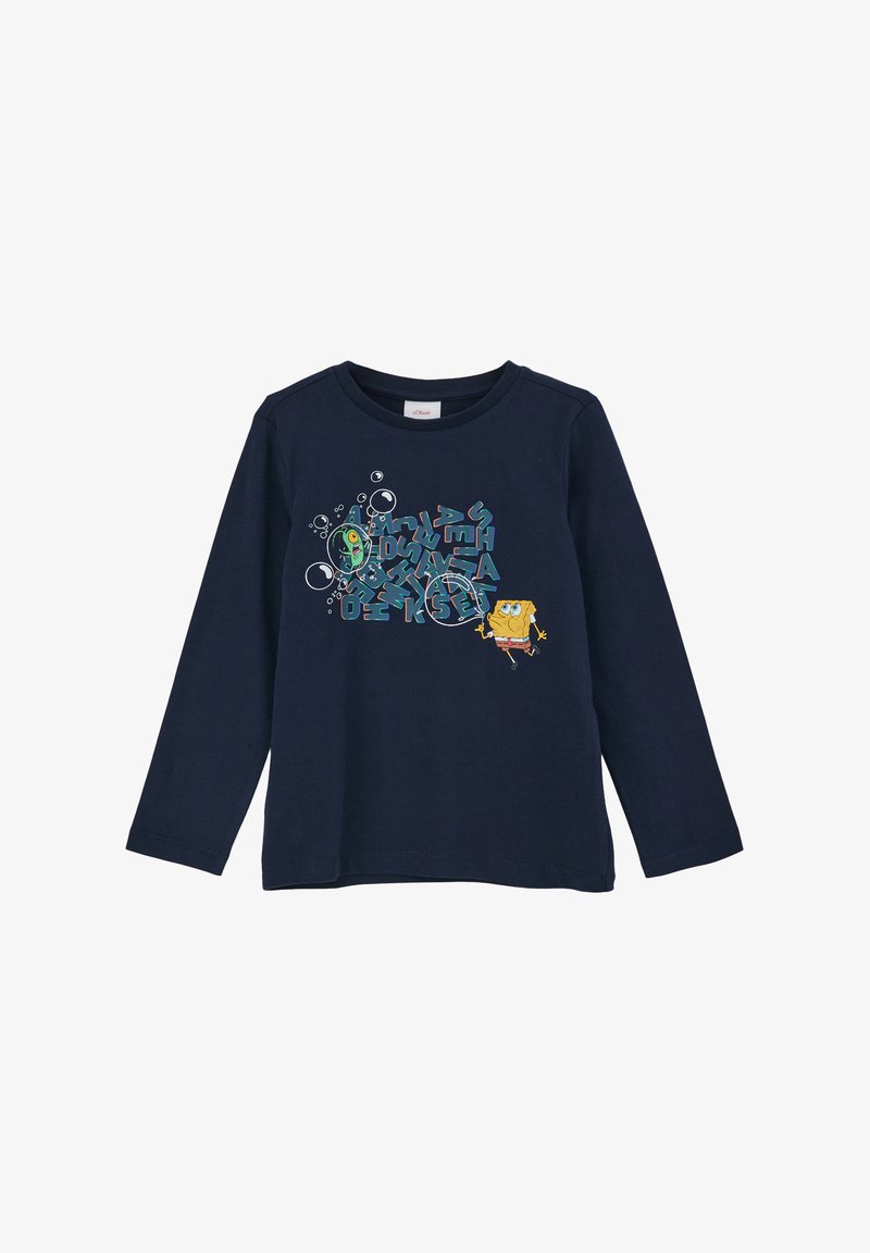 s.Oliver MIT SPONGEBOB SCHWAMMKOPF-MOTIV - Langarmshirt - navy