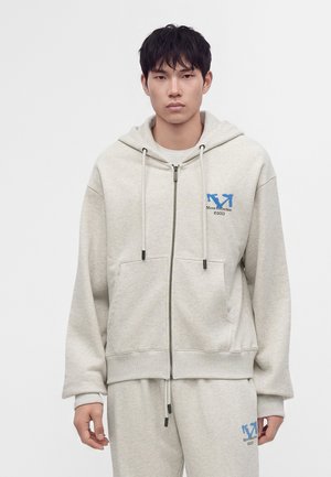 OFF-WHITE, HALF ARROW REGULAR ZIP HOODIE - Суитшърт с цип - grey melange