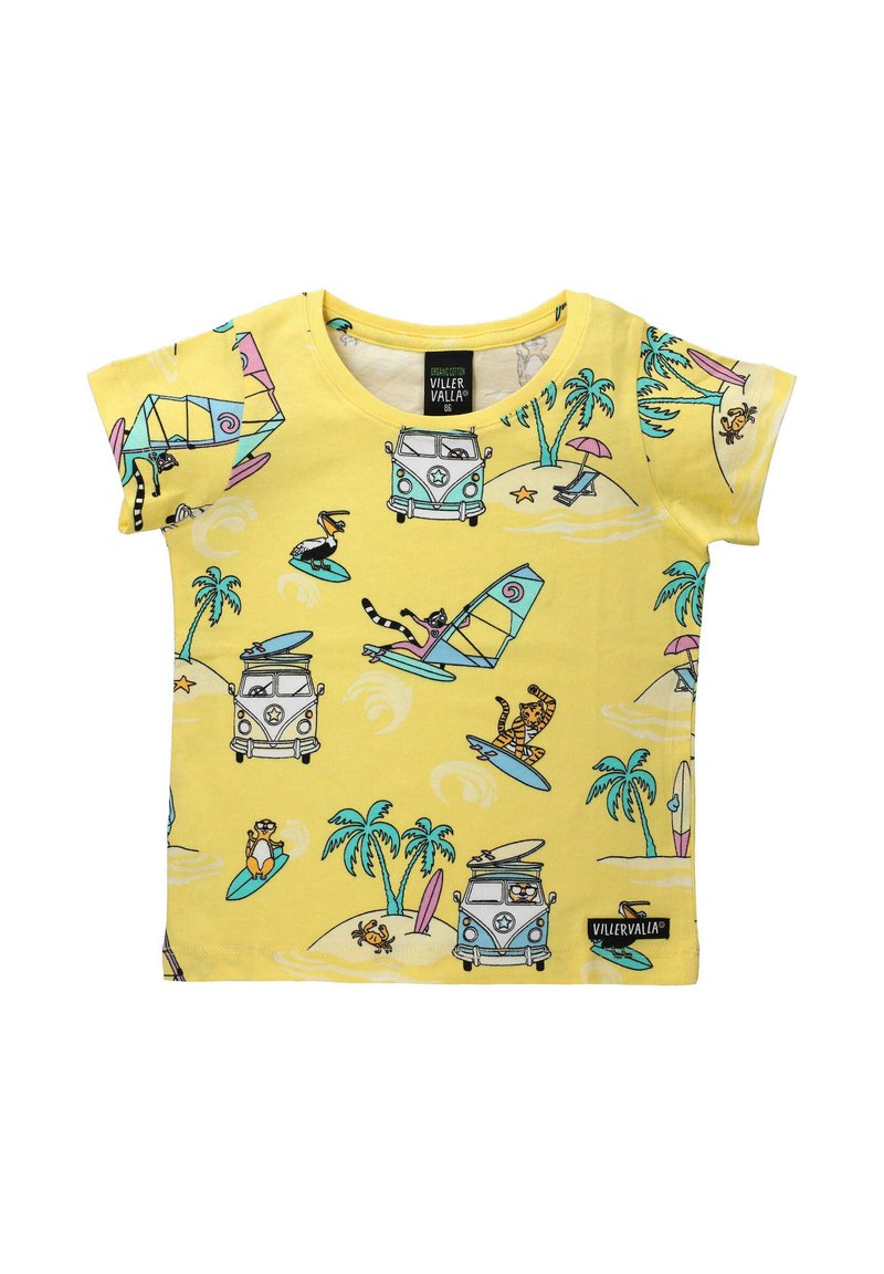 Villervalla SURF - Print T-shirt - gelb