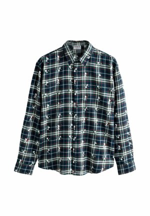 REGULAR FIT - SNOOPY LONG SLEEVE CHECK - Hemd - navy blue
