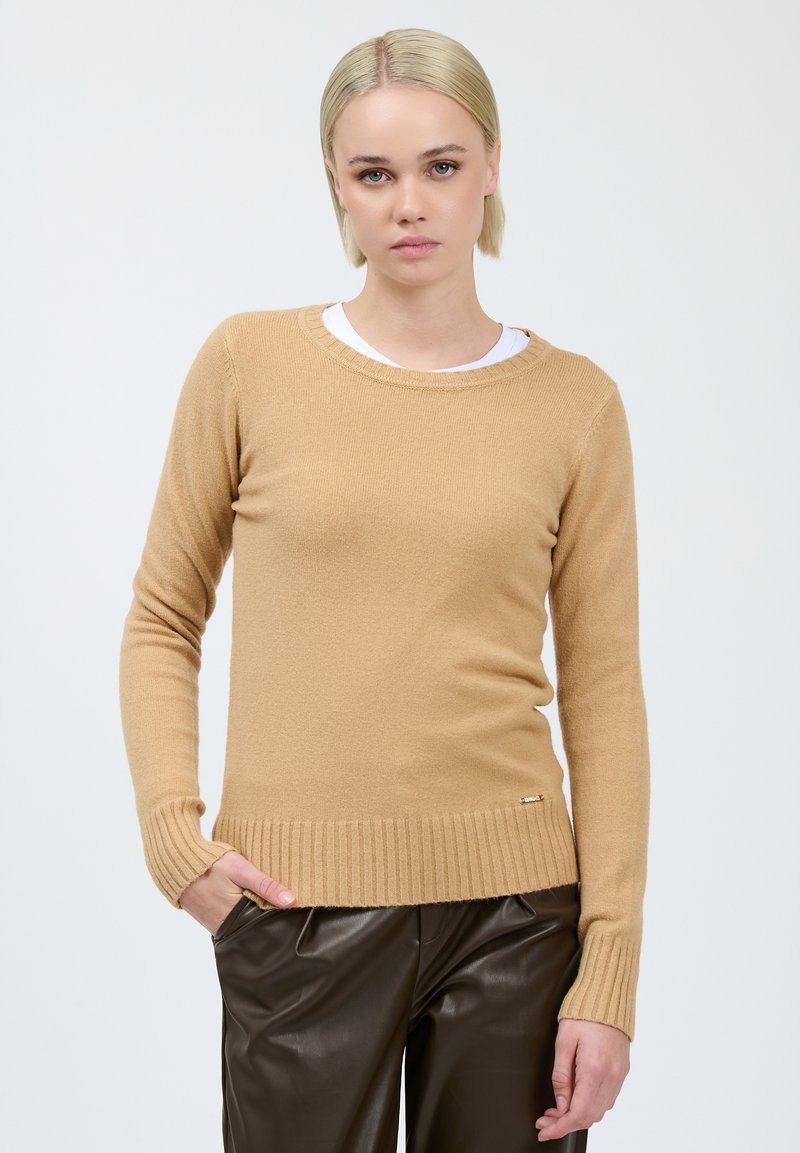INFLUENCER CREW-NECK - Maglione - camel