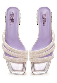 Cesare Gaspari Mules à talons - silver-coloured