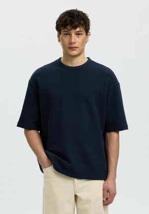 Selected T-SHIRT RELAXED FIT - T-shirt basique - sky captain