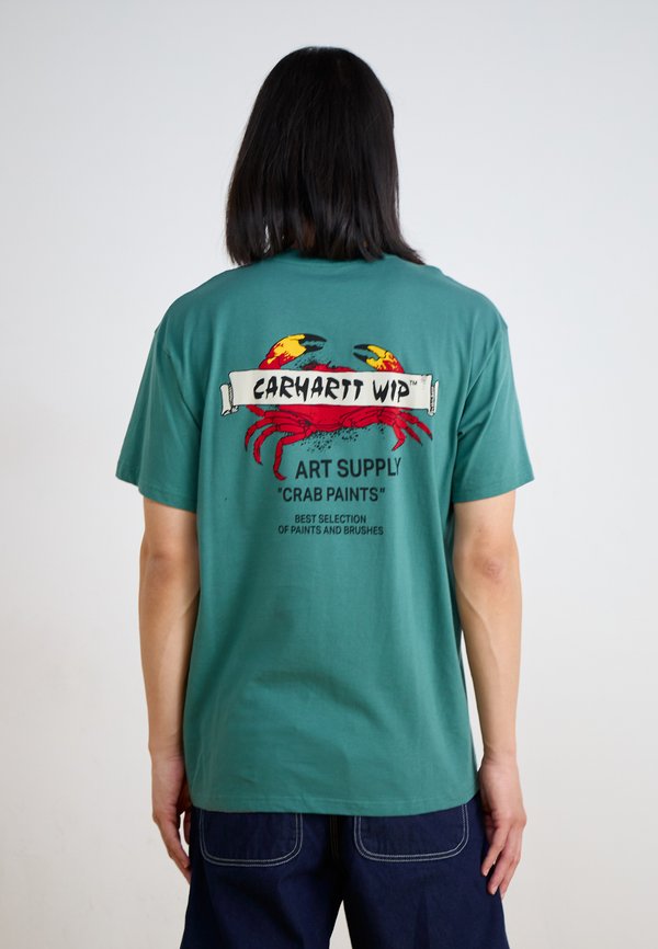 CRAB PAINT - Print T-shirt - silver pine