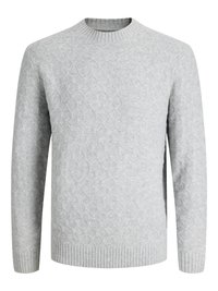 JPRBLASIMON STRUCTURE CREW NECK - Πουλόβερ - medium grey melange