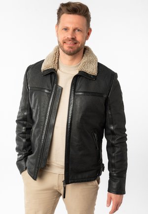 Chaqueta de cuero - anthracite