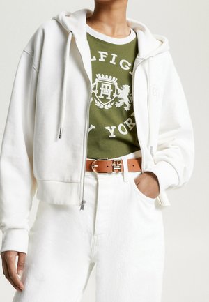 Mikina na zip - white