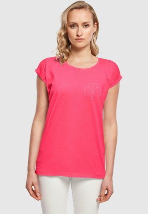 SPRING - LEAF CLOVER FLOWER - Print T-shirt - hibiskus pink