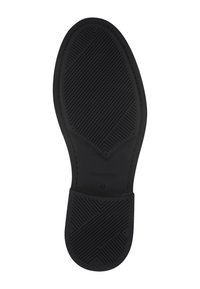 Černá gumová podrážka s hladkým povrchem, včetně dezénu a vyraženého loga značky "GANT", označeného velikostí 42.