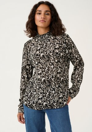 Kaffe AMBER PRINTED - Camicetta - black elefants. graphicflower