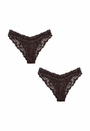 TANGA FIT - ULTIMATE COMFORT  KNICKERS 2 PACK - Slip - chocolate brown