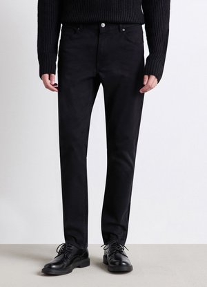 Calliope, PANTALONE LUNGO TINTA UNITA - Jeans a sigaretta - nero ultrablack