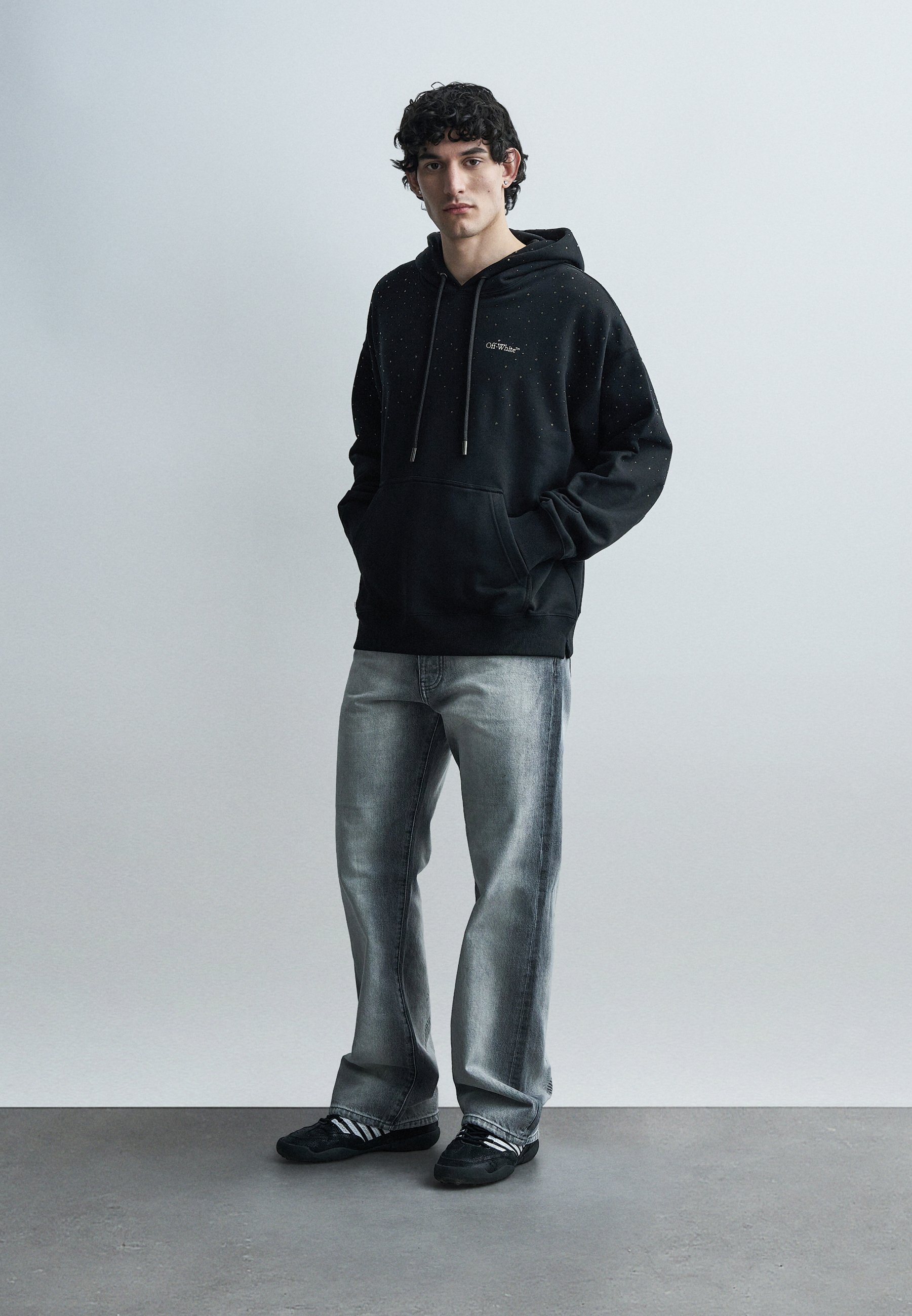 OFF-WHITE SWAROVSKI SKATE HOODIE - Jersey con capucha - black