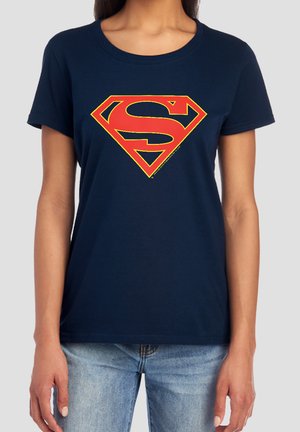 Cotton Soul, SUPERGIRL LOGO - Print T-shirt - dark blue