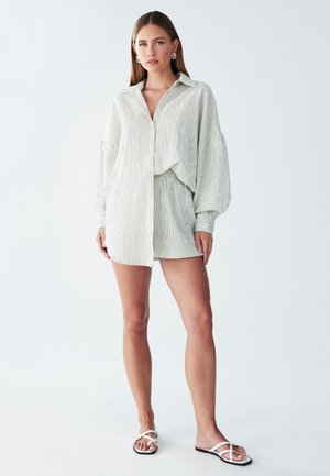 ELLIE - Pogājama blūze - sage stripe