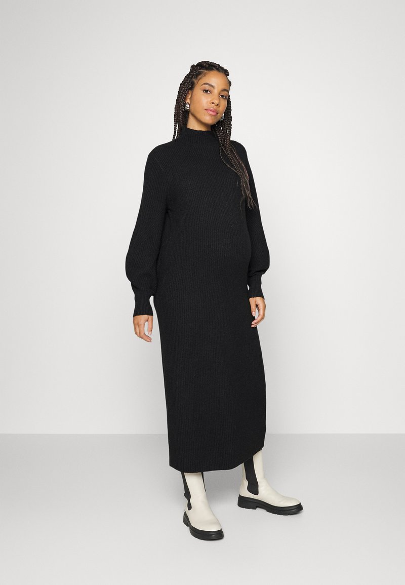 ONLY MATERNITY OLMLUCCA DRESS - Strikket kjole - black