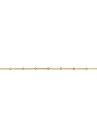 Guldplateret kæde med et tekstureret design, der har jævnt fordelte små kugler langs et snoet ledmønster.