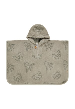 BADEPONCHO LEO - Bademantel - steingrau