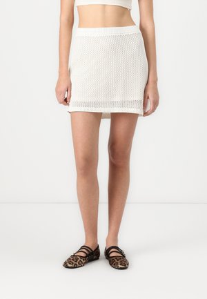 Mid Rise Crochet-Style Mini Skirt - Mini skirt - jet stream
