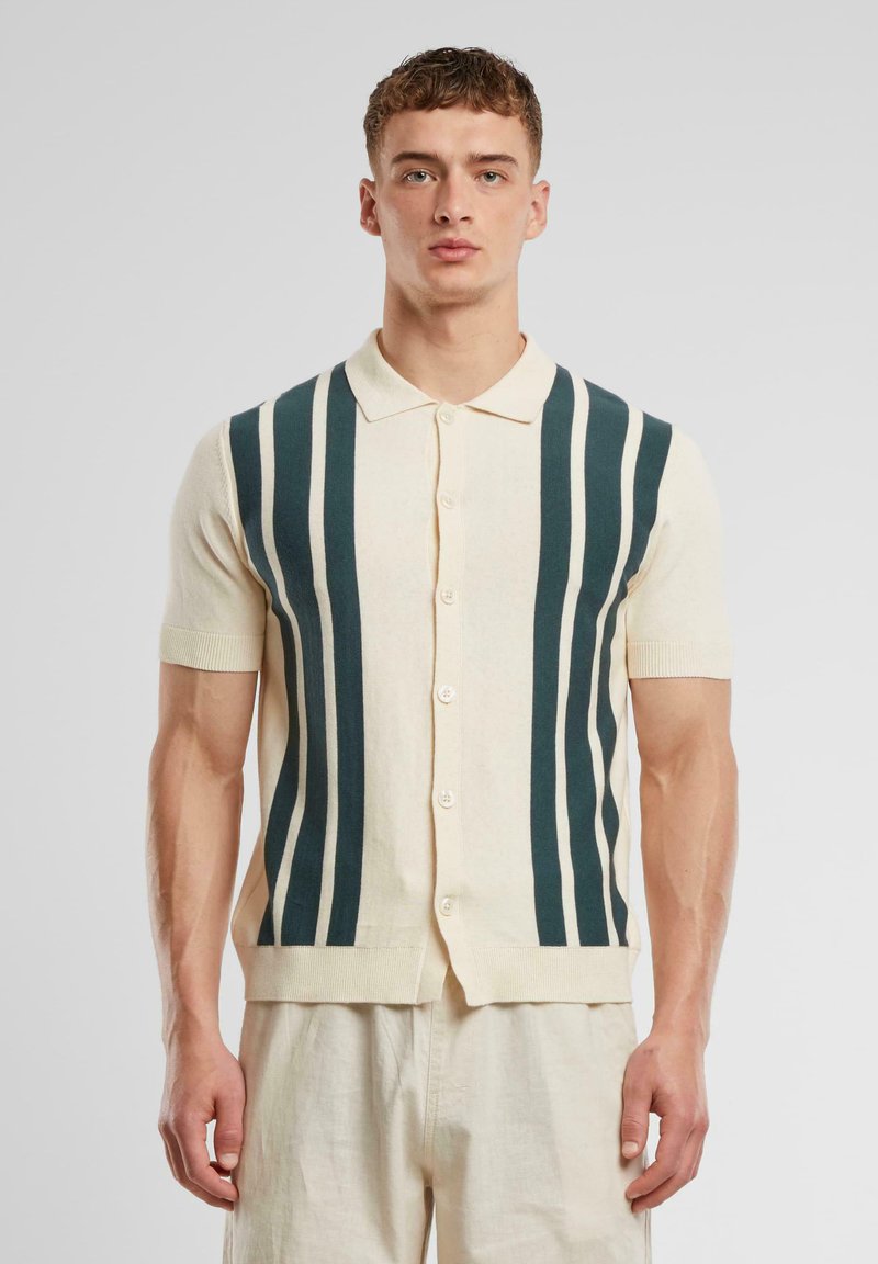 Urban Classics - RETRO - Camicia - whitesand bottlegreen, Ingrandire