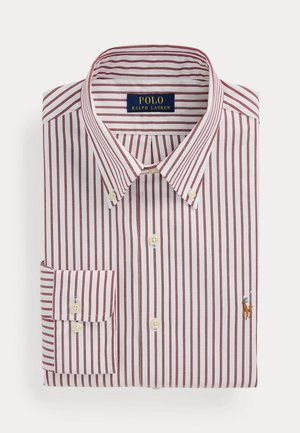 Polo Ralph Lauren, CUSTOM FIT STRIPED PINPOINT OXFORD SHIRT - Majica - merlot/wine
