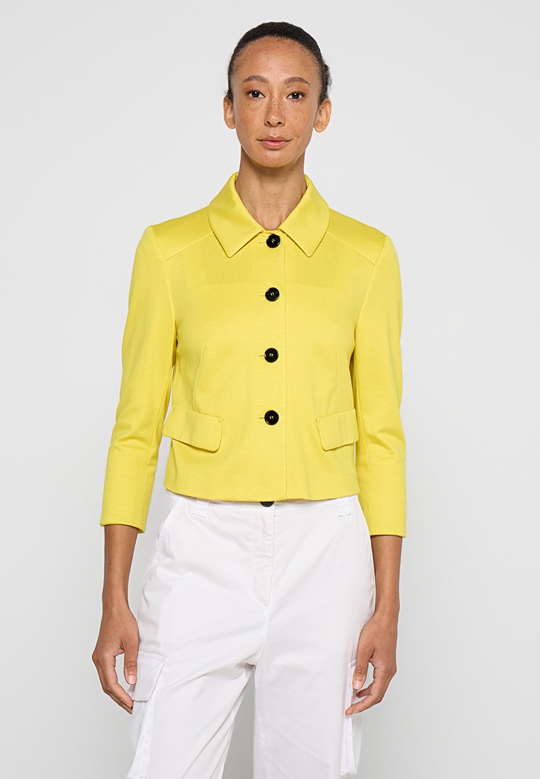 Marc Cain Overhemdblouse lichtgeel Marc Cain Overhemdblouse lichtgeel