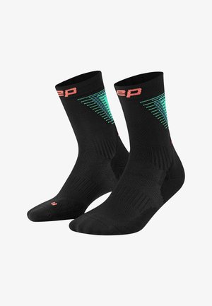 CEP, CEP RUN EDT. HALO SOCKS, MID CUT, MEN - Sports socks - black green