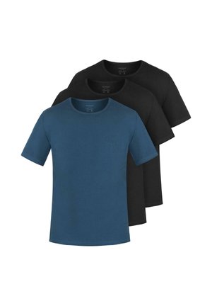 3 PACK - T-Shirt basic - marine/schwarz schwarz
