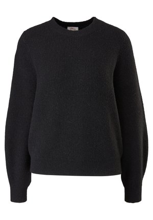 Stickad tröja - black