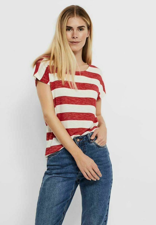 VMWIDE STRIPE  - Print T-shirt - goji berry