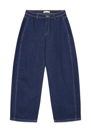 LUNGO TINTA UNITA - Baggy Jeans - blu denim scuro