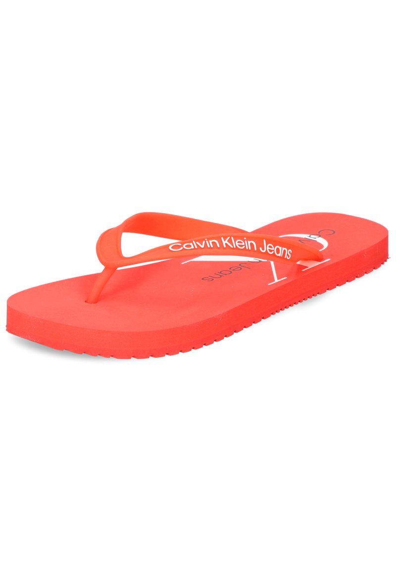 Damen Zehentrenner | Calvin Klein Jeans MONOGRAM Bade-Zehentrenner rot - DL69130 Damen Zehentrenner | Calvin Klein Jeans MONOGRAM Bade-Zehentrenner rot - DL69130