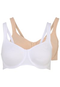 LASCANA PETITE FLEUR 2 PACK - Sujetador con aros - puder/weiß