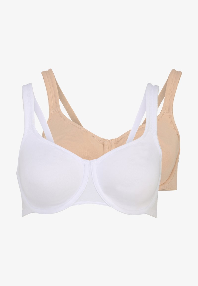 LASCANA PETITE FLEUR 2 PACK - Sujetador con aros - puder/weiß