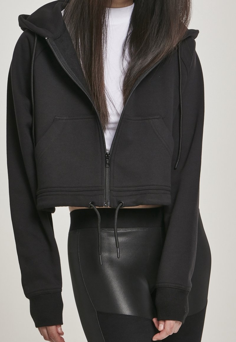Urban Classics Felpa con zip - black