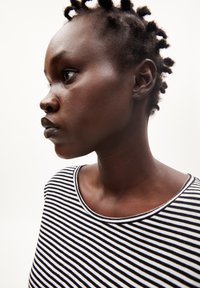 ARMEDANGELS SIAA LOVELY STRIPES - Longsleeve - black oatmilk