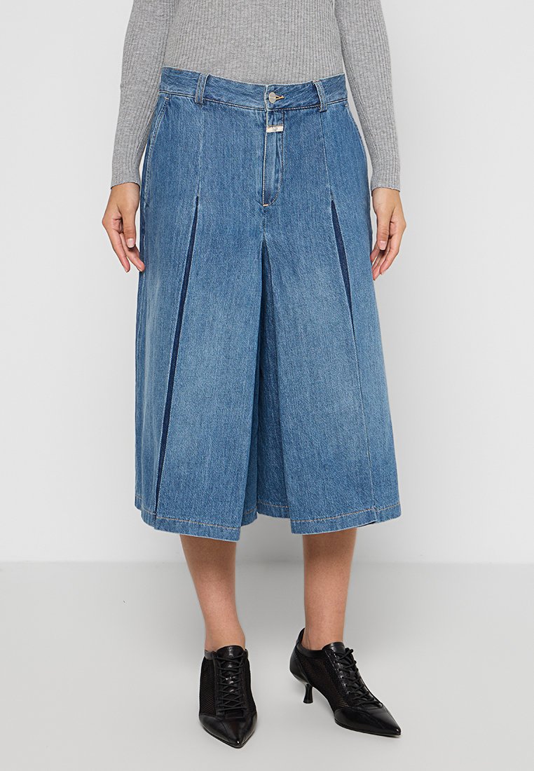 closed Jeansshort blauw