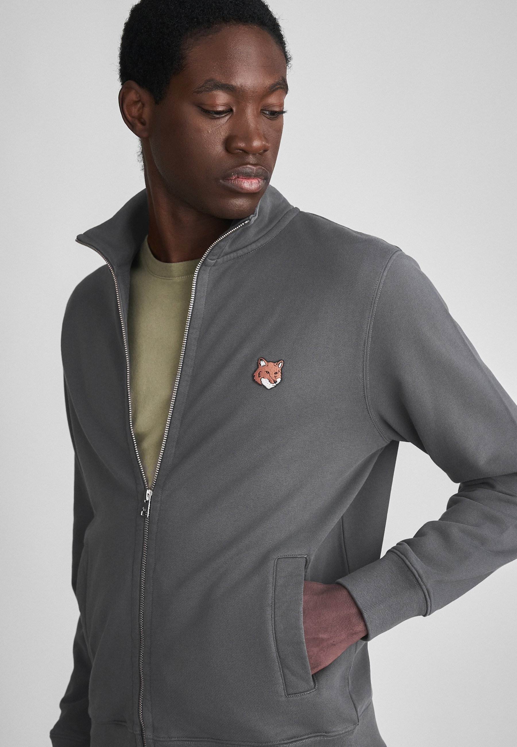 Maison Kitsuné FOX HEAD ZIPPED REGULAR - Zip-up sweatshirt Maison Kitsuné FOX HEAD ZIPPED REGULAR - Zip-up sweatshirt