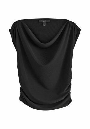 DRAPED REGULAR FIT - Tričko s potlačou - black