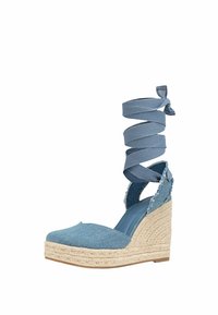 Stradivarius Sandály na vysokém podpatku - blue