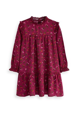 Robe de jour - berry red ditsy