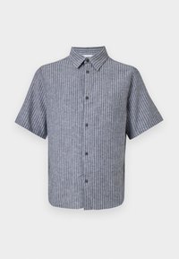 STRIPED SHORT SLEEVE BLEND SHIRT - Majica - dark grey