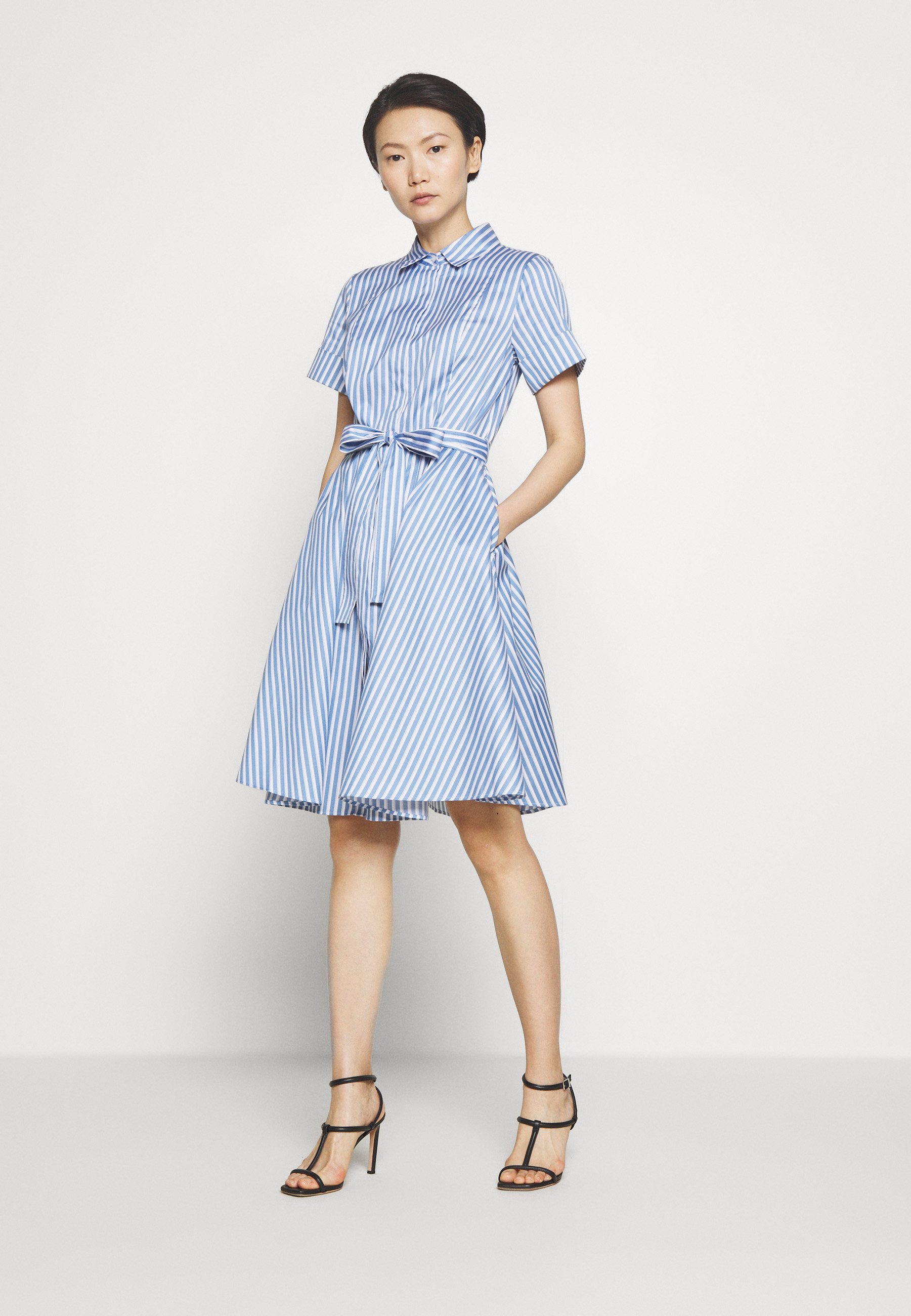 Hugo Ekaliana Blusenkleid Light Pastel Blue Offwhite Zalando De 