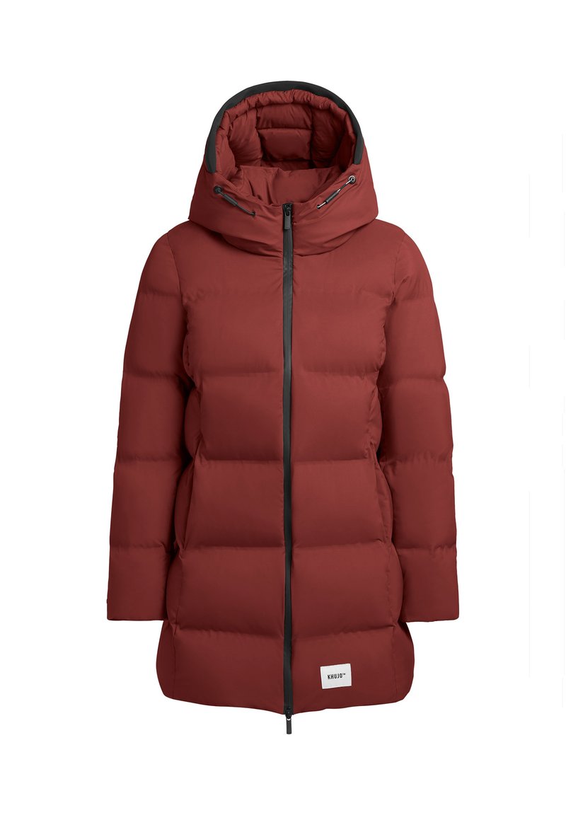 khujo Wintermantel donkerrood