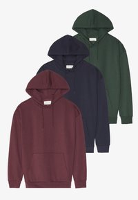 3 PACK - Luvtröja - dark green/bordeaux/dark blue