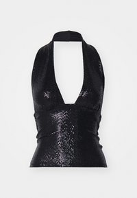 ALINE SEQUIN HALTERNECK  - Topp - black