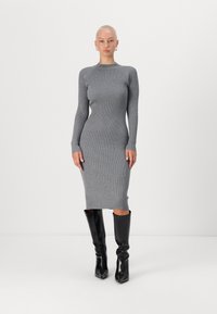 Vero Moda Petite VMWILLOW  HIGHNECK DRESS - Etuikjole - medium grey