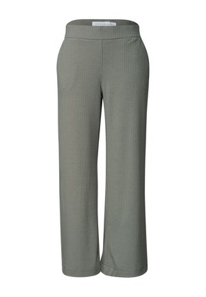 Street One Studio, WIDE LEG HOSE IN RIPPSTRUKTUR - Bukser - sea spray green