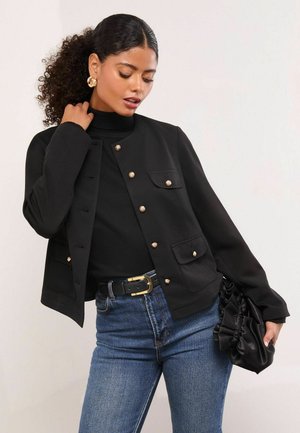REGULAR FIT - Suvejakk - black miliatry button detail