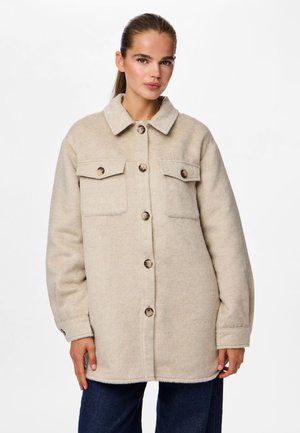 Pieces PCSAGA SHIRT SHACKET - Casaco curto - greige